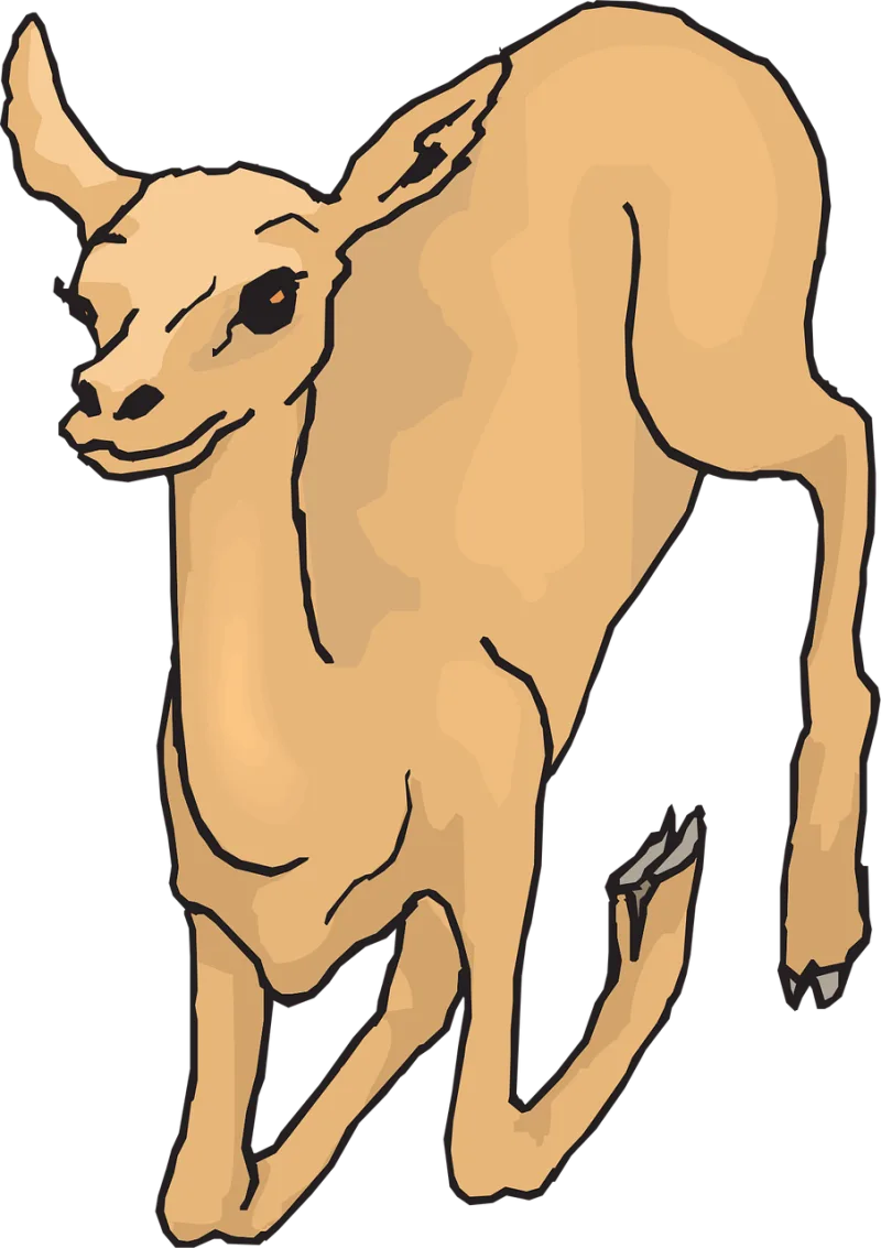 Deer Wild Running Stickdatei – Tiere