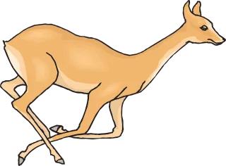 Deer Running Nature Stickdatei