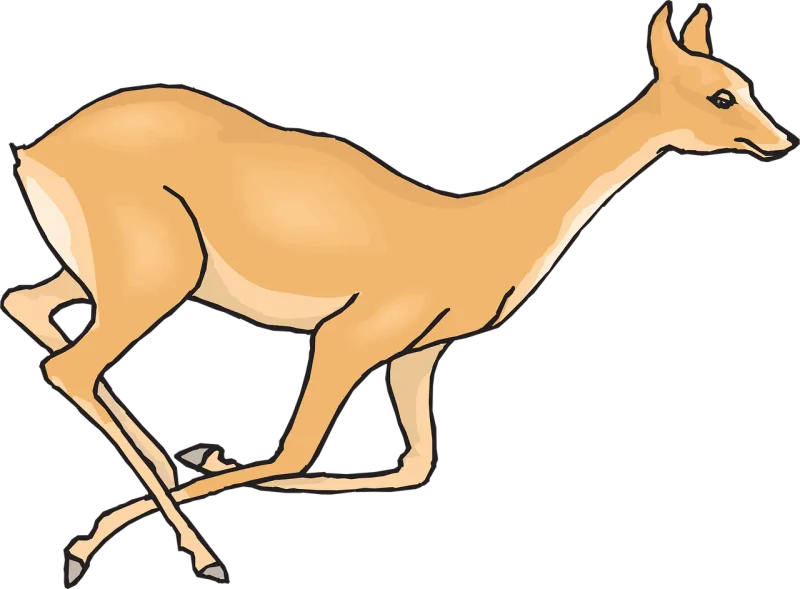 Deer Running Nature Stickdatei – Tiere