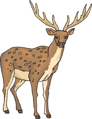 Large Deer Nature Stickdatei