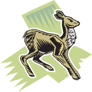 Green Deer Style Stickdatei