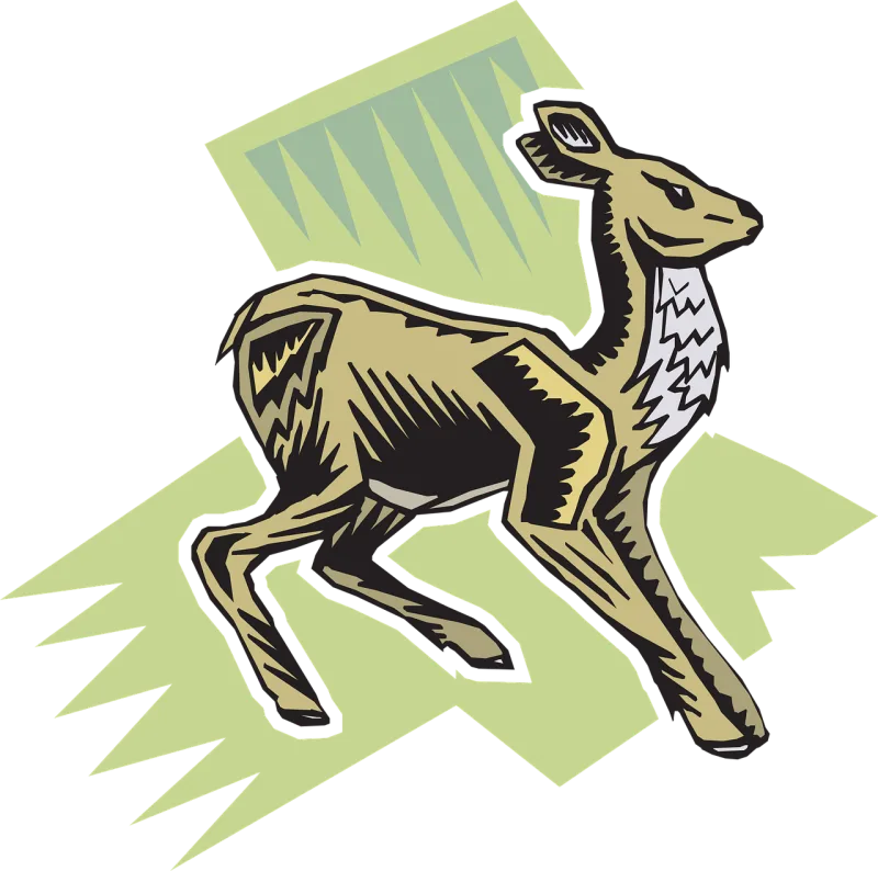 Green Deer Style Stickdatei – Tiere