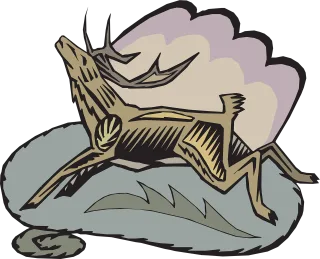 Deer Nature Style Stickdatei