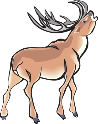 Angry Deer Nature Stickdatei