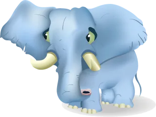 Elephant Tusks Trunk Stickdatei