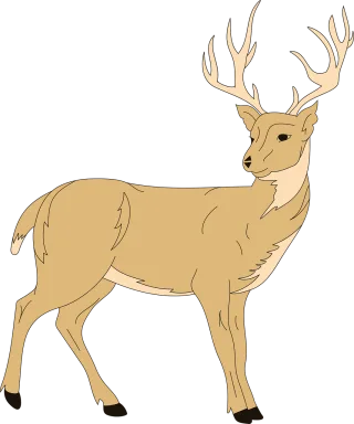 Deer Forest Nature Stickdatei