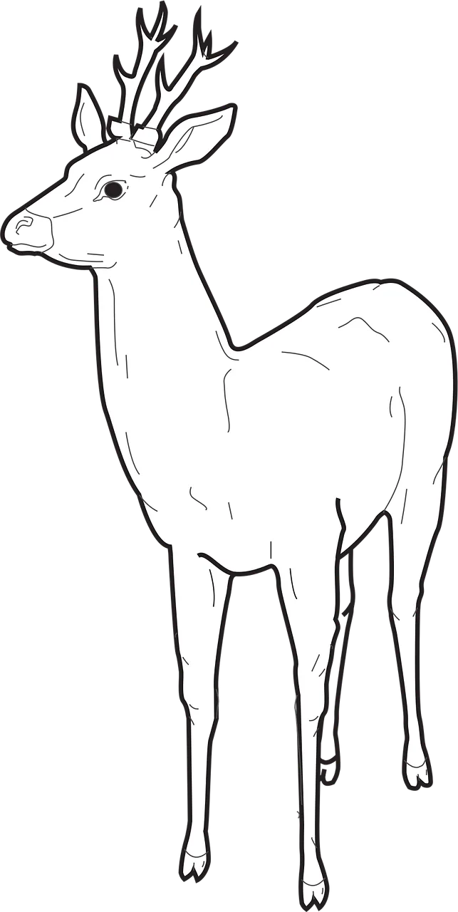 Deer Forest Standing Stickdatei – Tiere