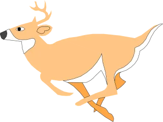 Deer Running Forest Stickdatei