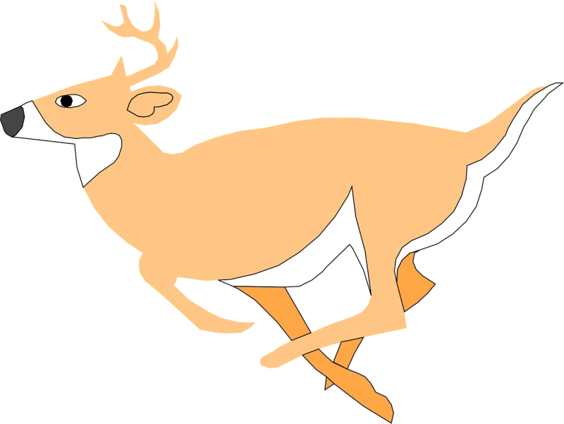Deer Running Forest Stickdatei – Sport
