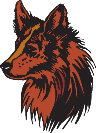 Head Red Nature Stickdatei – Tiere