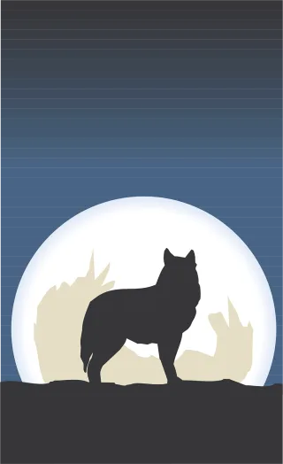 Moon Nature Silhouette Stickdatei