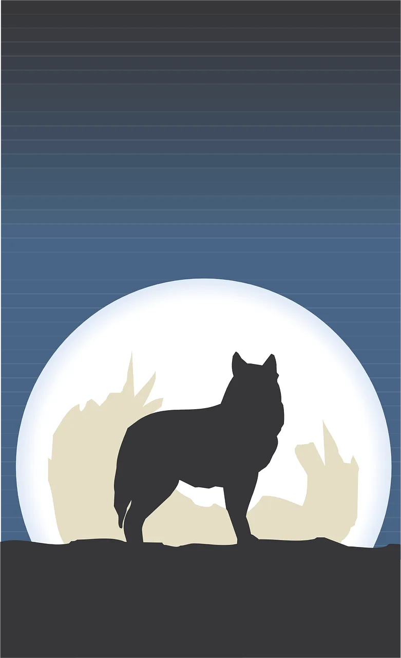 Moon Nature Silhouette Stickdatei – Natur