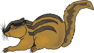 Chipmunk Startled Forest Stickdatei