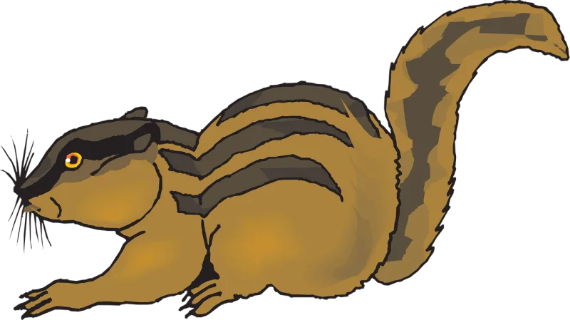 Chipmunk Startled Forest Stickdatei – Natur