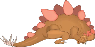 Sleeping Dinosaur Stegosaurus Stickdatei