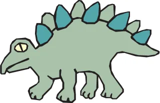Green Dinosaur Stegosaurus Stickdatei