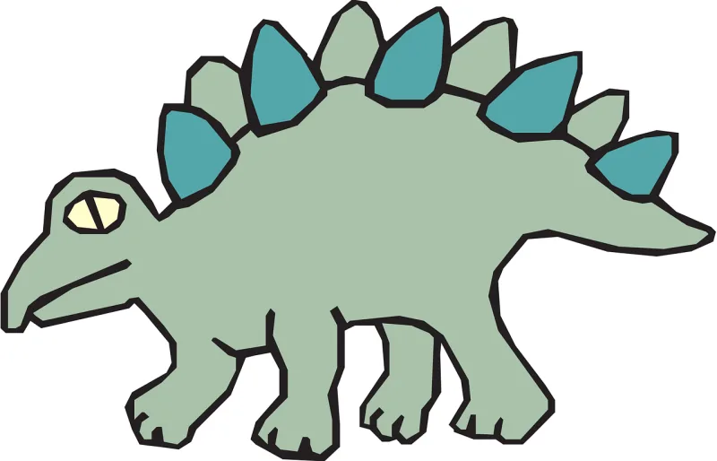 Green Dinosaur Stegosaurus Stickdatei – Kinder