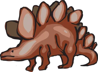 Brown Dinosaur Stegosaurus Stickdatei