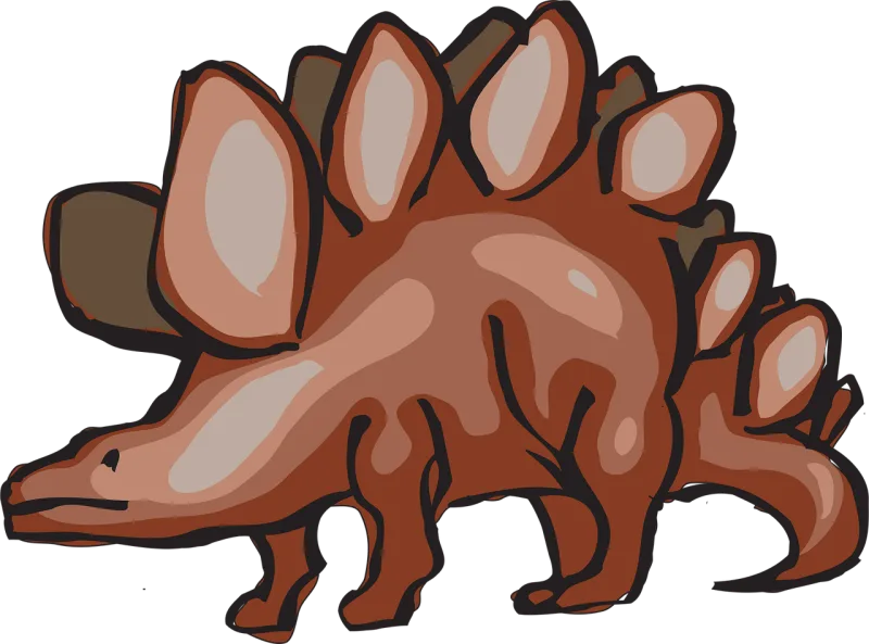 Brown Dinosaur Stegosaurus Stickdatei – Kinder