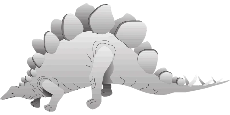 Silver Dinosaur Stegosaurus Stickdatei – Kinder