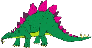Green Pink Dinosaur Stickdatei