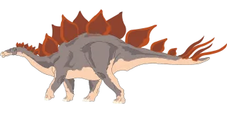 Red Gray Dinosaur Stickdatei