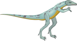Blue Running Dinosaur Stickdatei