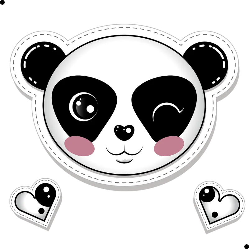 Panda Teddy bear Animals Stickdatei – Kinder