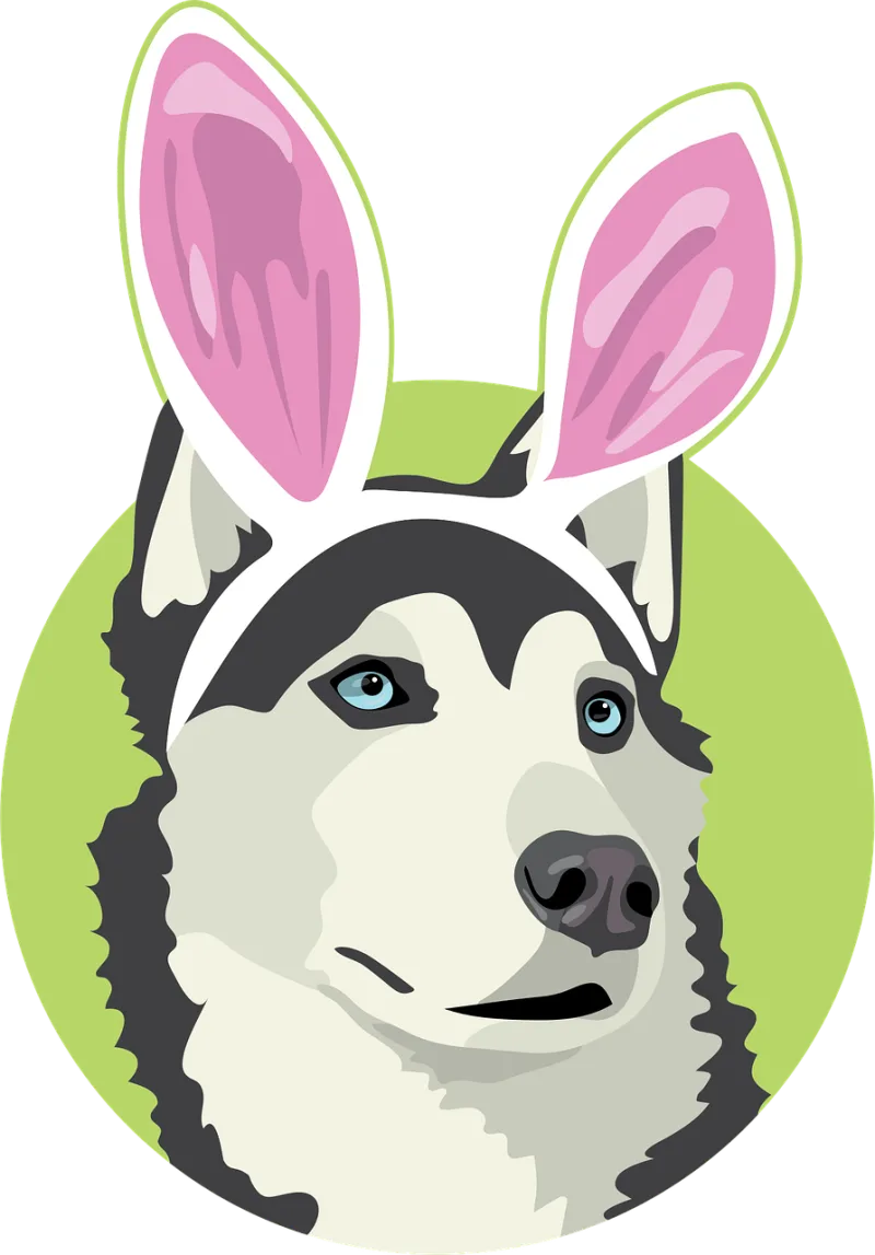 Easter dog Dog easter Easter Stickdatei – Tiere