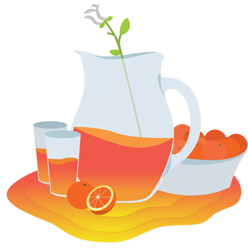 Orange Oranges Juice Stickdatei – Essen & Trinken