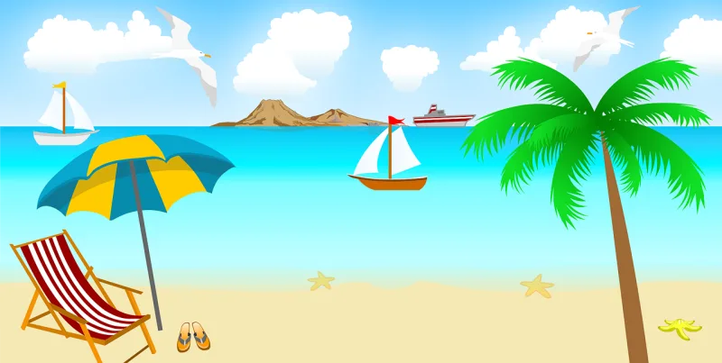 Beach Ship Boat Stickdatei – Fahrzeuge