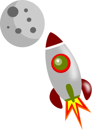 Rocket Moon Space Stickdatei