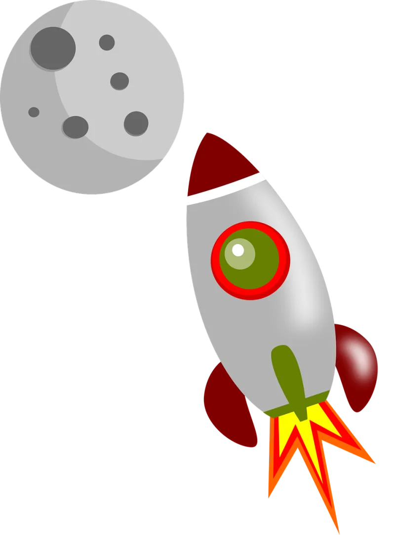 Rocket Moon Space Stickdatei – Kinder