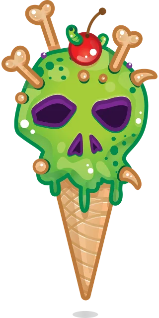 Halloween Ice-cream Dessert Stickdatei