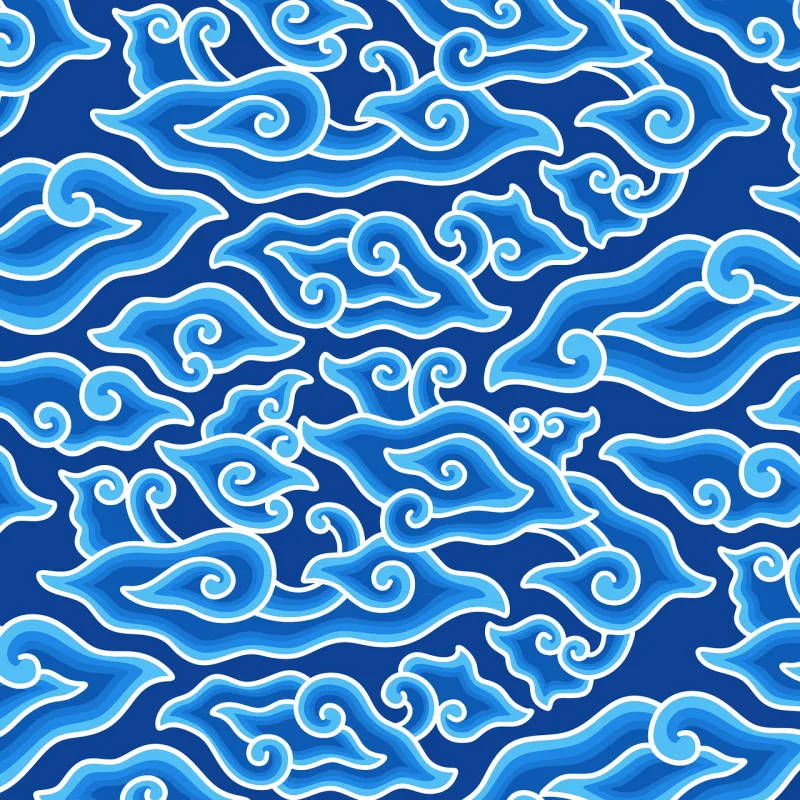 Megamendung batik pattern Megamendung Batik Stickdatei – Natur