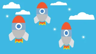 Rockets Rocket Sky Stickdatei