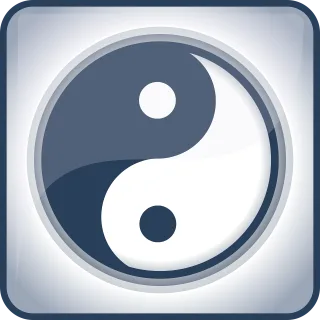Yin yang Symbol Icon Stickdatei