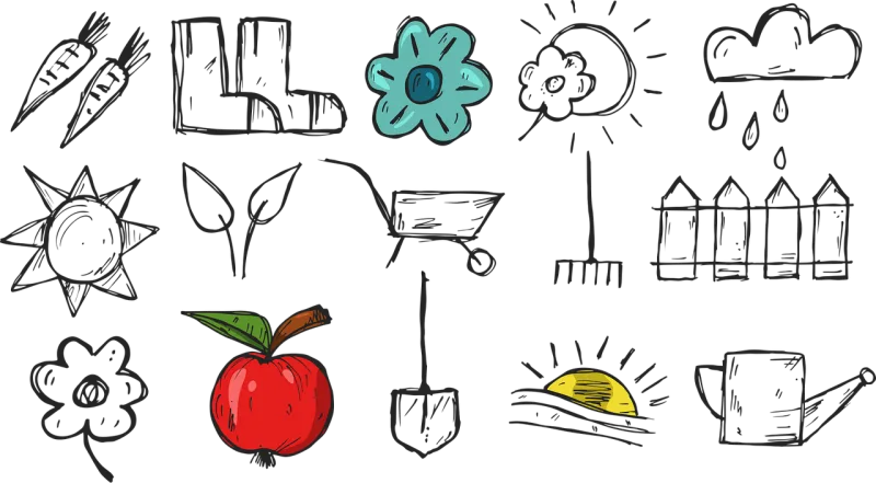 Illustration The farm Apple Stickdatei – Essen & Trinken