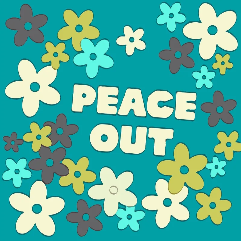 Flower child Hippie Trippy Stickdatei – Blumen