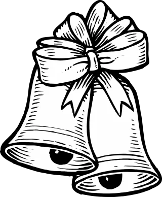 Bells Christmas Illustrated Stickdatei