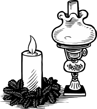 Candle Lamp Burning Stickdatei