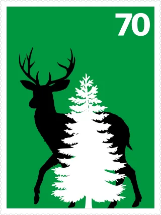 Stamp Deer Christmas Stickdatei