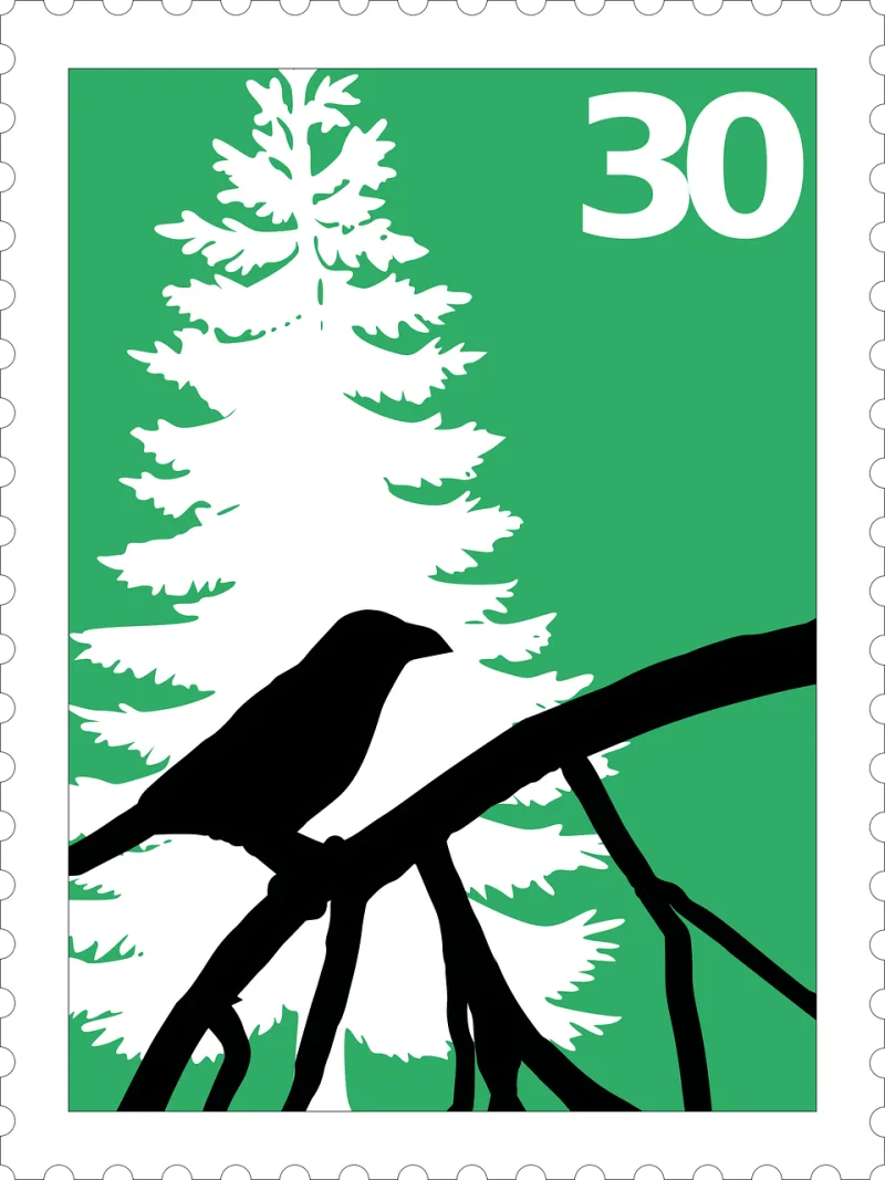 Stamp Nature Bird Stickdatei – Natur