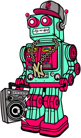 Robo Robot Swag Stickdatei