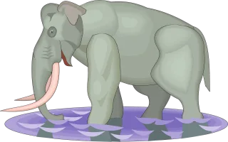 Water Elephant Nature Stickdatei