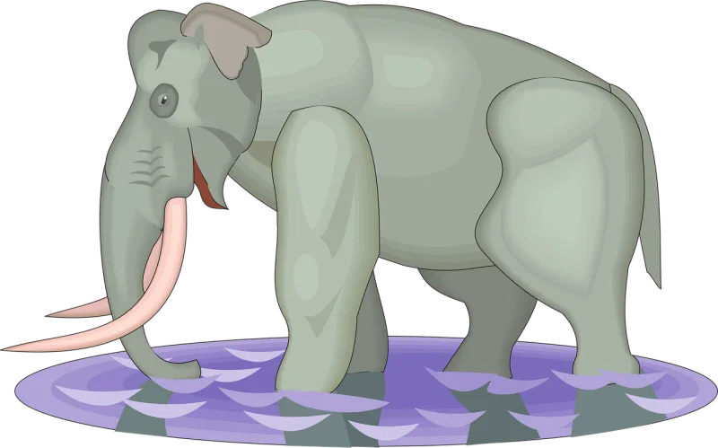 Water Elephant Nature Stickdatei – Tiere