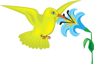 Blue Flower background Yellow Stickdatei