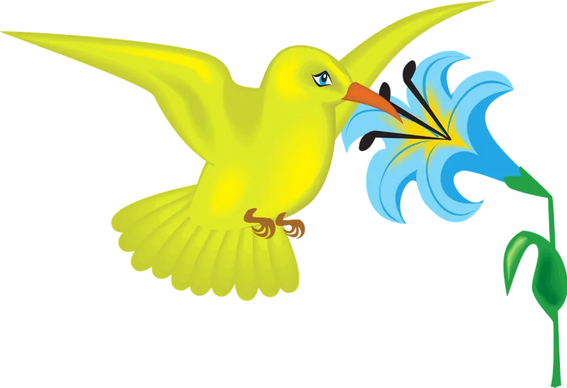 Blue Flower background Yellow Stickdatei – Natur