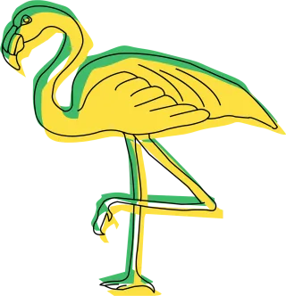 Green Yellow Bird Stickdatei