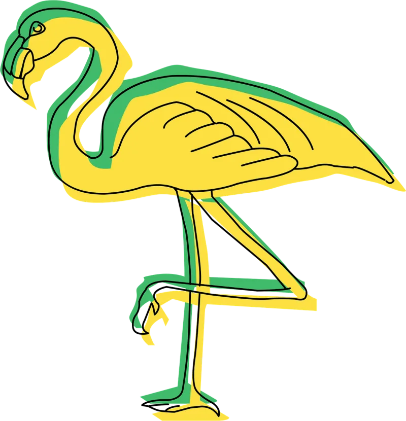 Green Yellow Bird Stickdatei – Natur